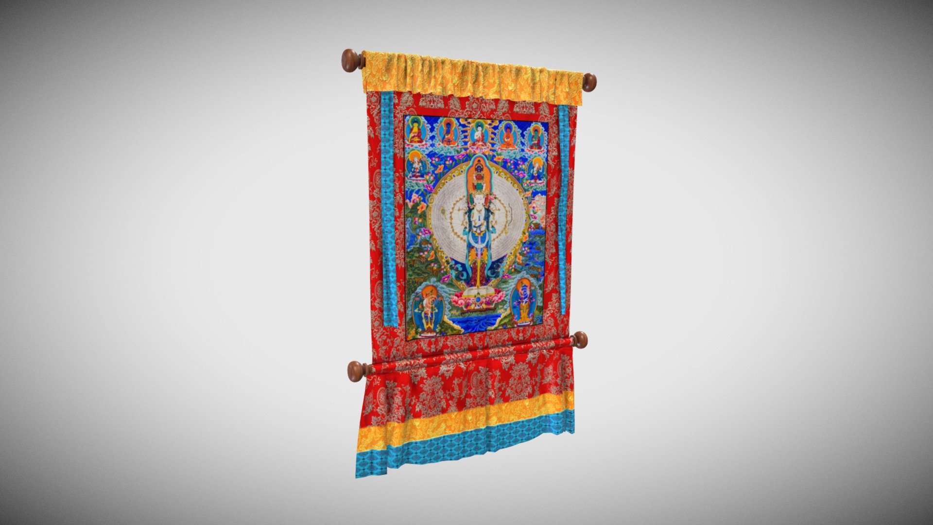 PBR Specular/Glossiness - One Material 4k

 Diffuse

 Gloss

 Normal

 Specular 
* Ambient Occlusion

* IDs Map - Thangka - Buy Royalty Free 3D model by Francesco Coldesina (@topfrank2013) 3d model