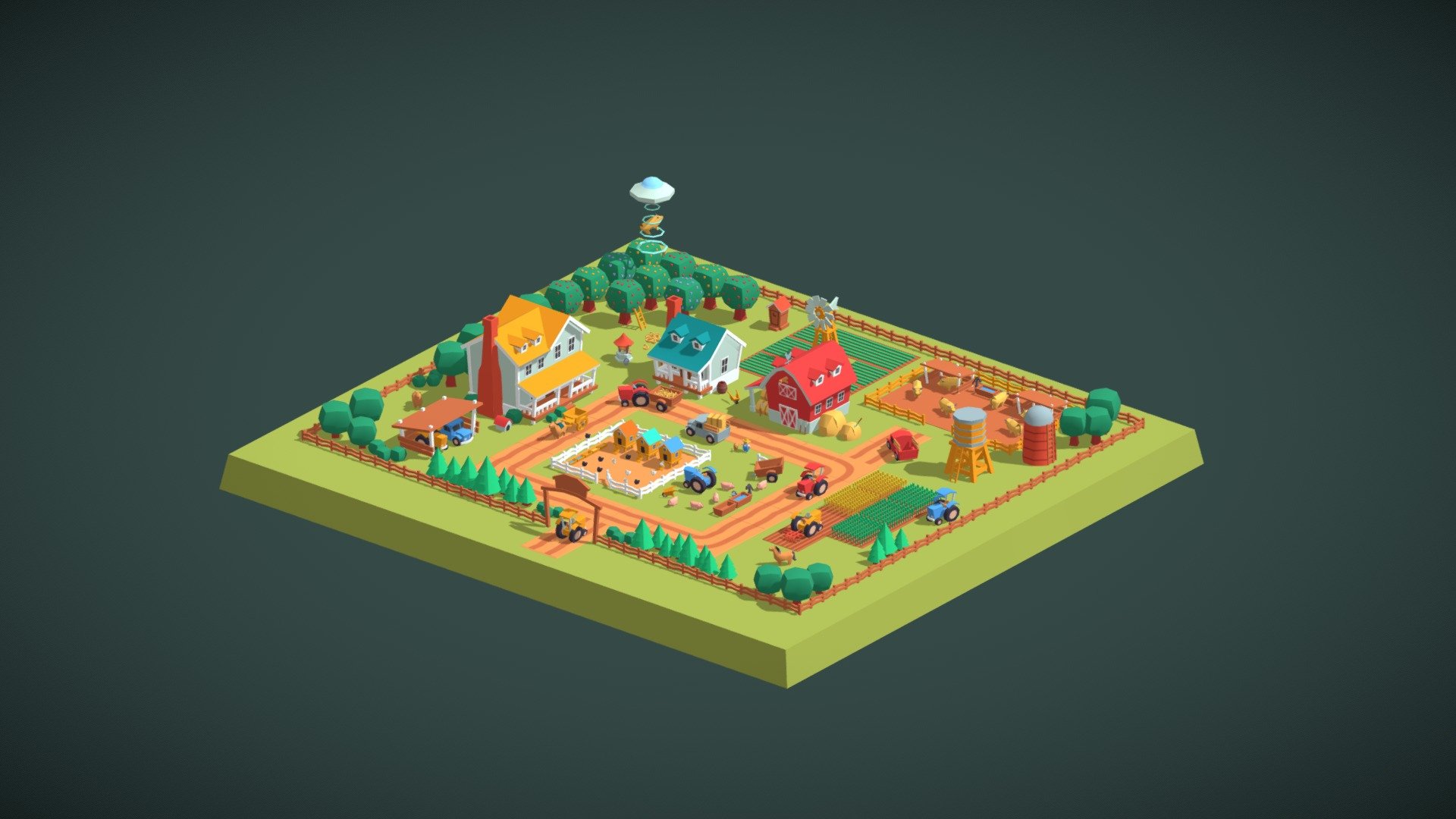 Farm Asset Pack created for Unity 3d model