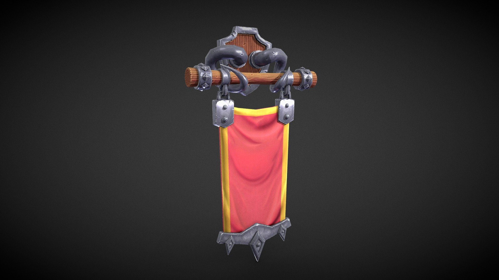 Experimental stylized and fantasy banner model. Tried to keep it medieval-like but also more stylized.

Modeled in Blender
Sculpted in ZBrush
Textured in Substance :) - Fantasy Stylized Banner - 3D model by Burak Özcan (@ozcanburak8) 3d model