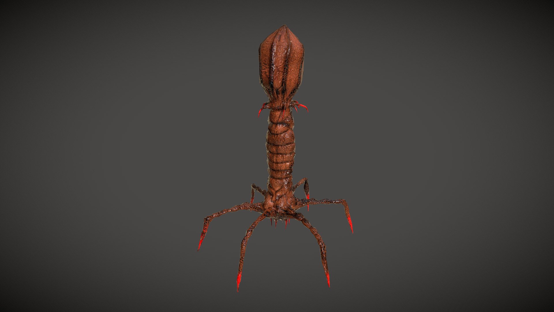 NEW UPDATE (11.08.2021) -Added 4k textures,blender file,unreal ready fbx

Contains 4k PBR Textures (1):

Blender File Unreal Ready FBX

https://www.artstation.com/artwork/g2rVPP


A bacteriophage also known informally as a phage is a virus that infects and replicates within bacteria and archaea. The term was derived from &ldquo;bacteria