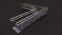 Metal ramp (inclusive) ramp, disabled, metal, inclusive, disabledperson, substance, painter, 3dsmax