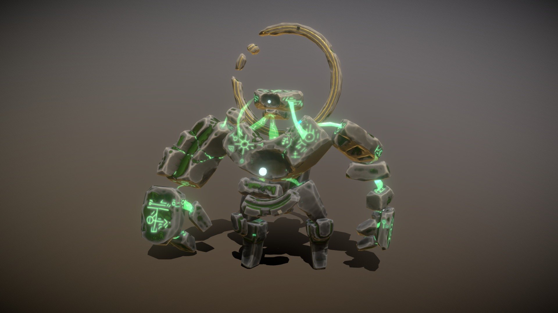 Another enemy for our Dice Roguelike.

follow the game's development and play it for free on our Discord:
https://discord.com/invite/5AnXVPCqyx

And check out the VFX for his actions here:
https://twitter.com/Timskafte/status/1469272883780374530 - Inscribed Elemental - 3D model by Tim Skafte (@timskafte) 3d model