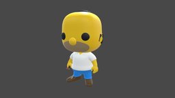 Homer Simpson with a Duff (Funko Style) simpson, homer, thesimpsons, funko, homersimpson, substancepainter, substance