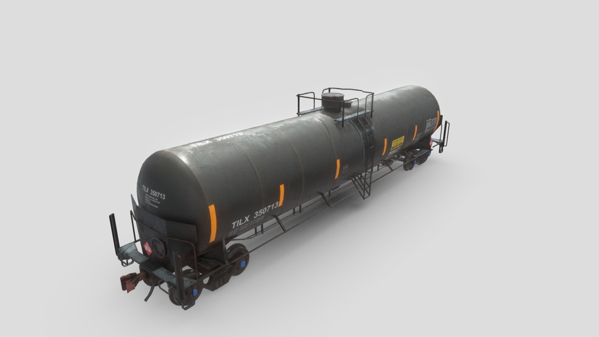 North American unpressurized tank car, originally made in 1967, with version 117 announced at 2015.

Commissioned model for game Workers &amp; Resources: Soviet Republic 3d model