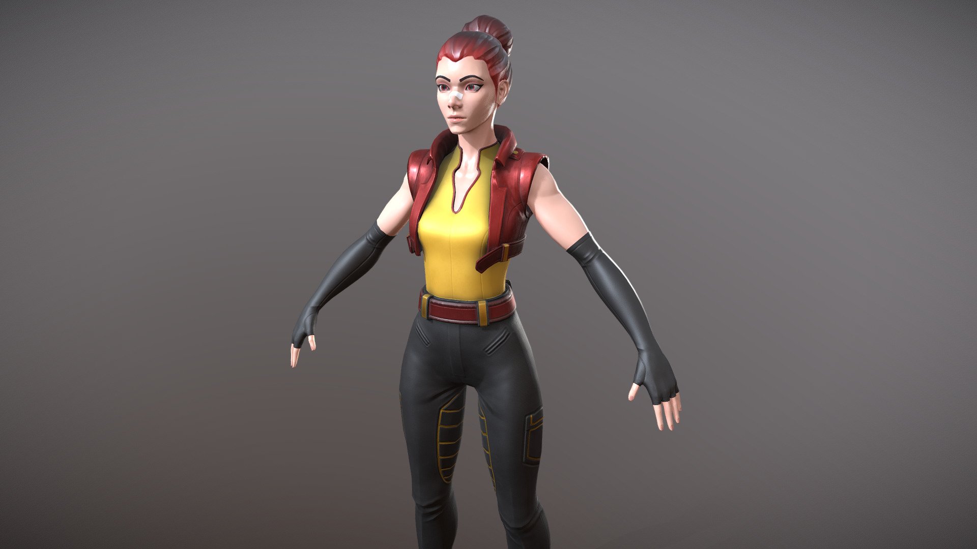 Character model from school exam. First full character I've ever made from start to finish.
Sadly because of time constraint and a lot of setbacks, I had to scope down the design and sculpt, taking away a lot of planned details.
Did a lot of mistakes, and I can see how I need to focus more on nailing the low poly topology, to get better baking results in the future.

I'm not completely content with the result, but I've learned a LOT, that I can hopefully channel into better results next time 3d model