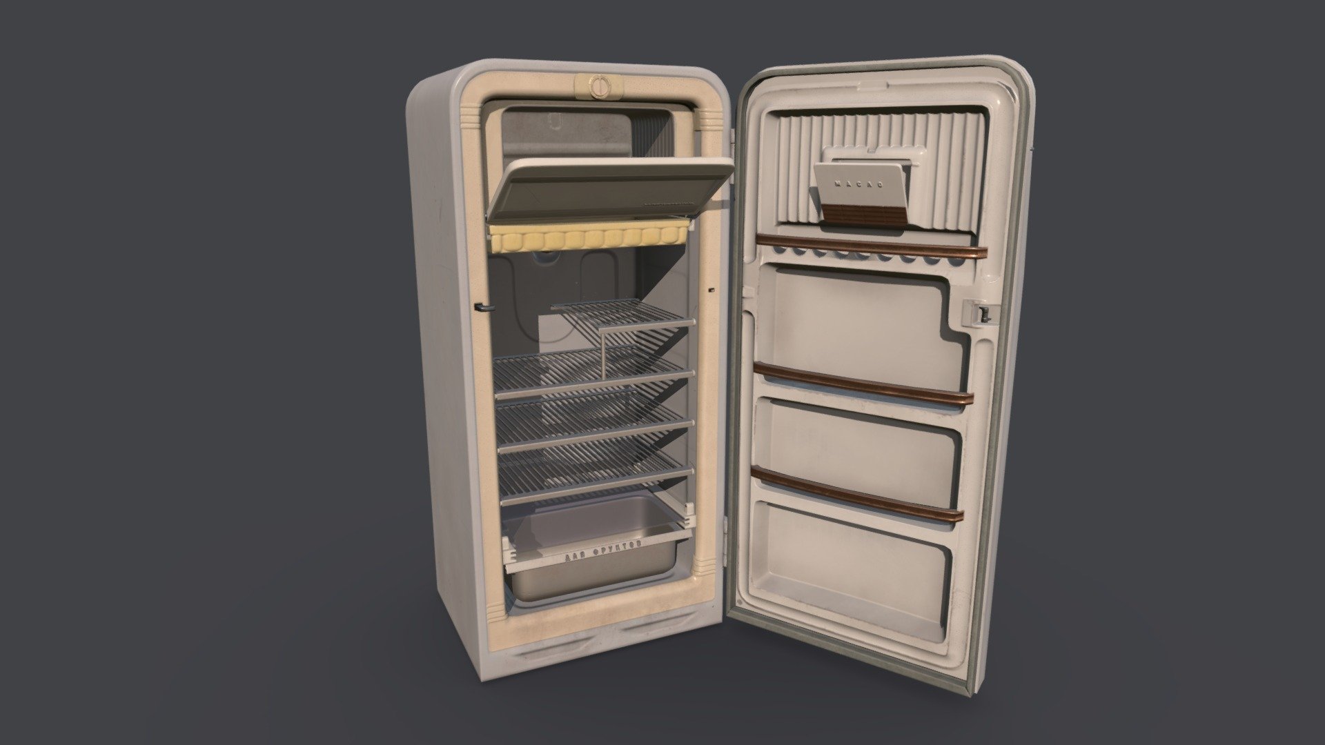 Soviet fridge - Zil Fridge - 3D model by alpenfant 3d model