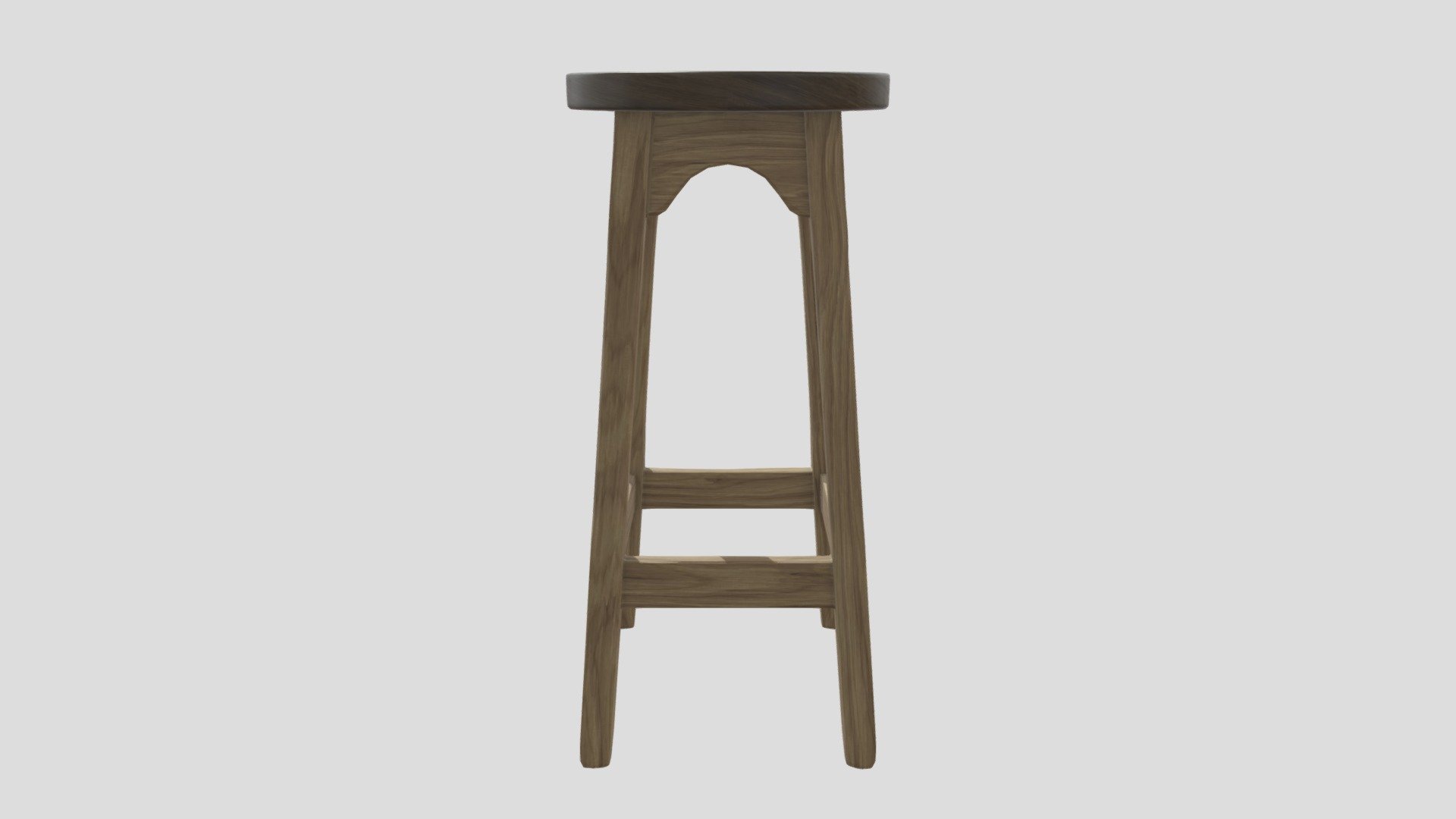 A tall Irish pub stool, great as a prop and for set design 3d model