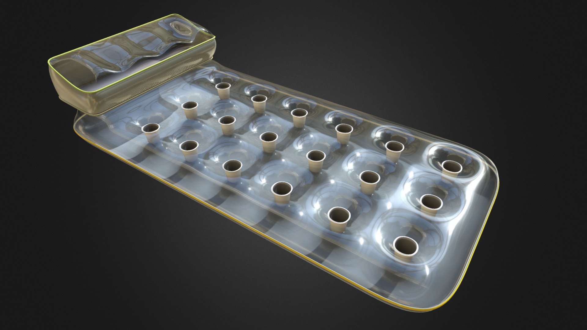 Pool air mattress - 3D model by KonstantinosVas 3d model