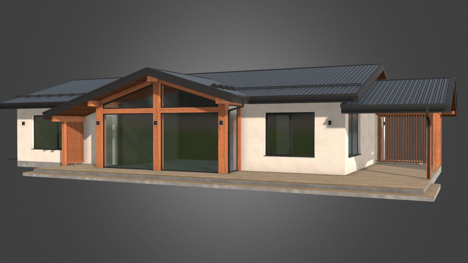 the model was created in ArchiCAD - house №05 - 3D model by sgraffito 3d model