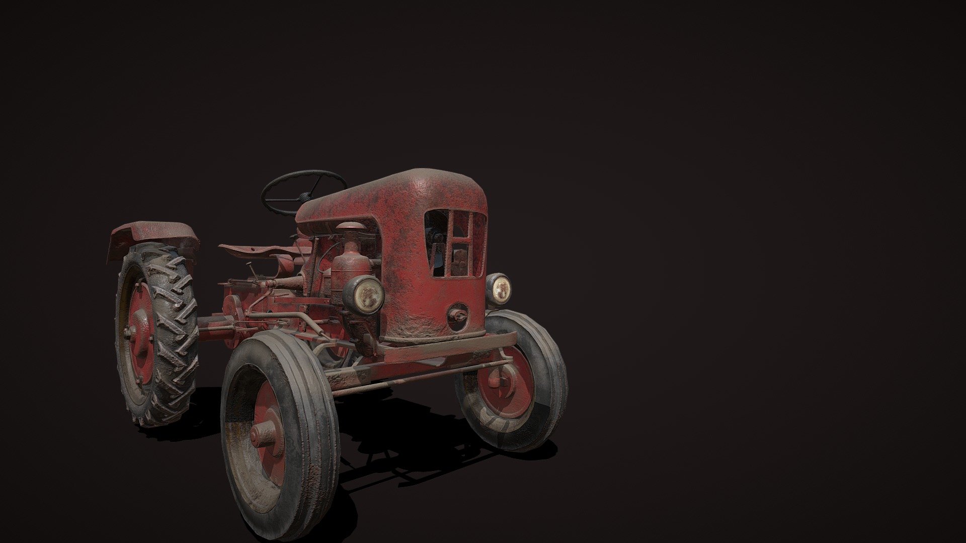 Tractor old - 3D model by Sonkarnileshkumar (@nileshsonkar) 3d model