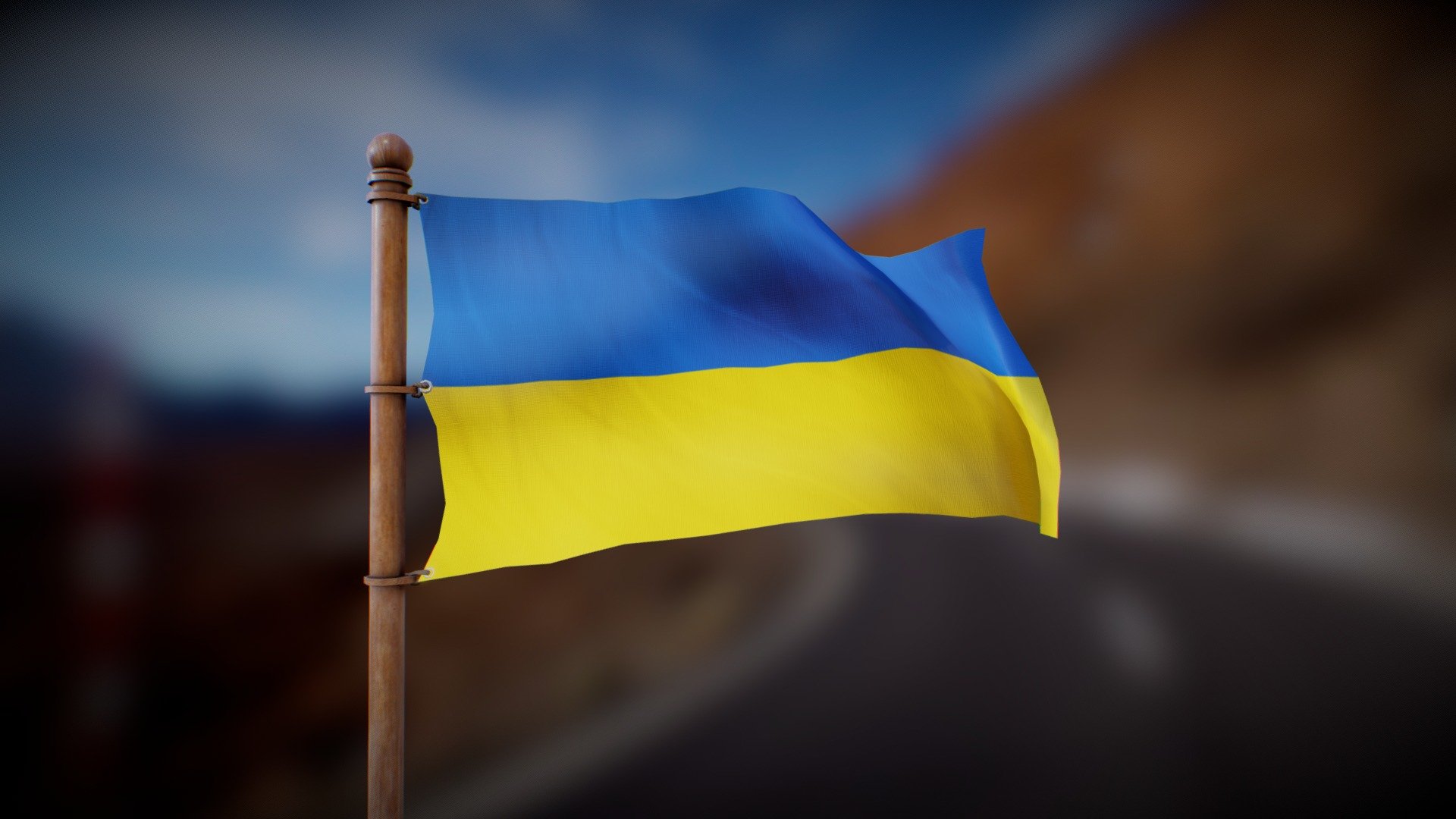 Flag waving in the wind in a looped animation

Joint Animation, perfect for any purpose
4K PBR textures

Feel free to DM me for anu question of custom requests :) - Flag Of Ukraine - Wind Animated Loop - Buy Royalty Free 3D model by Deftroy 3d model