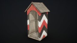 German Guard Post frame, wooden, assets, ww2, german, post, unreal, point, guard, guards, germany, ww1, gameassets, check, worldwar2, checkpoint, worldwar1, posts, unity, game, military, structure, wood, building, war