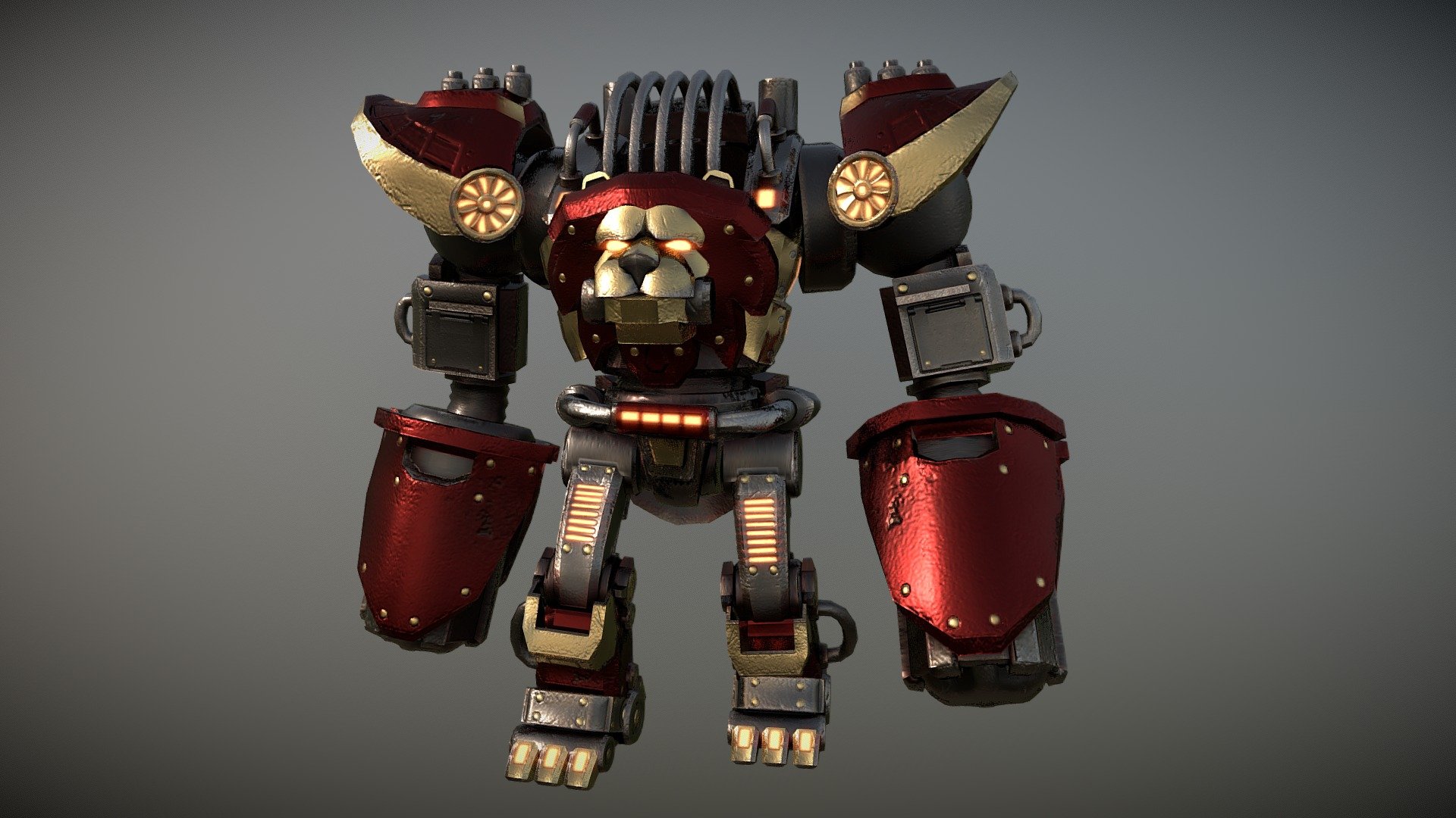 A robot character that was created for a group student proect known as Project Steam Share 3d model