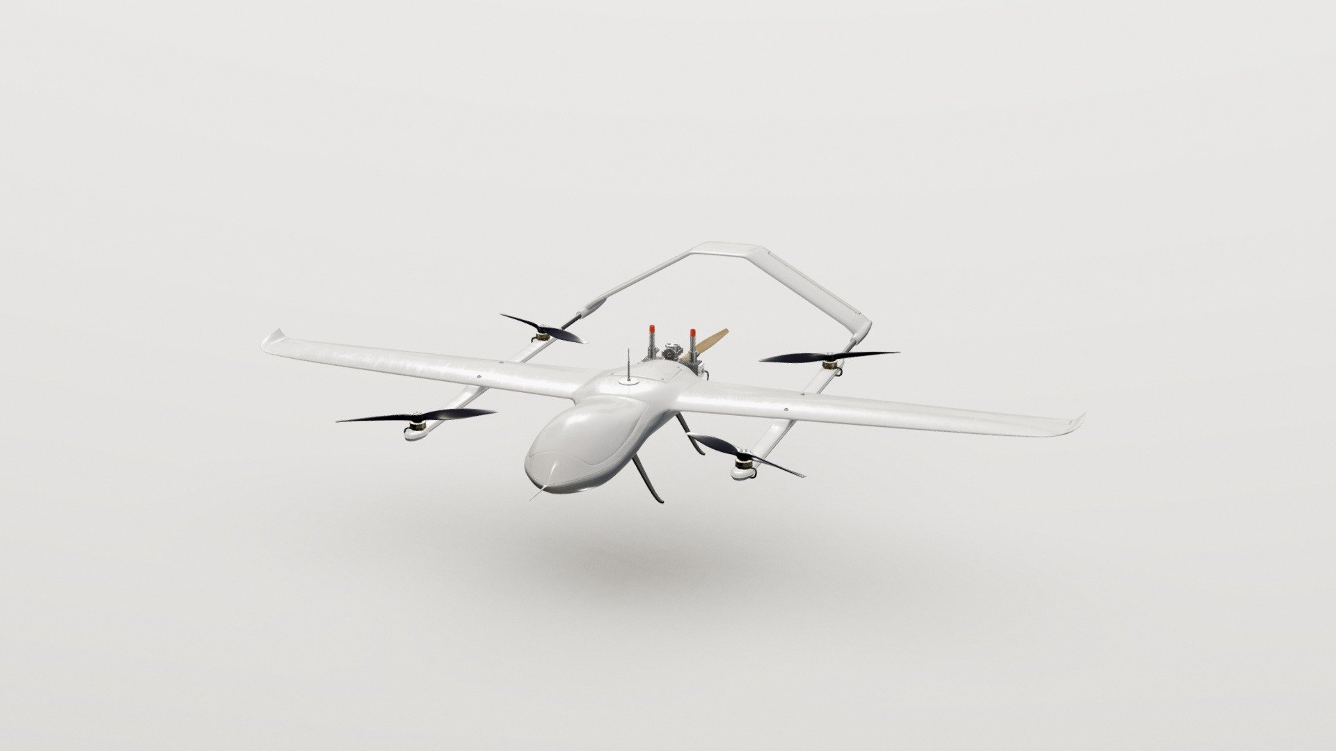 Gasoiline fixed wing UAV - VF 50P - Buy Royalty Free 3D model by Netovanniy 3d model