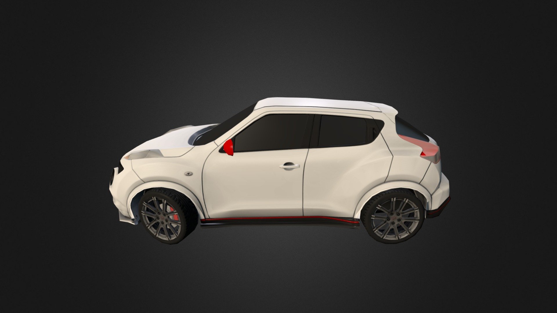 Modeling and texturing of a Nissan Juke Nismo, first in hi poly with various modifications from the Juke-R to Nismo version and then in low poly. I create the texturing with the help of the transfer map of Maya 3d model