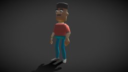 Animated character(male) blocks, dance, vr, ar, family, jump, run, android, hip, step, ideal, basicmodel, low-poly-model, hop, character, lowpoly, walk, stylized, animated, male