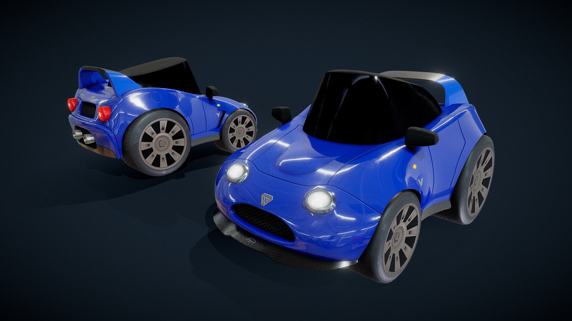Just putting the finishing touches on this one&hellip;  Annnnnd:  We are off to the races!!!

I really want to dump this into a fun little drifting game!  Perfect for the mobile space, or maybe more?  Who knows!  #becauseracecar - Mini Racer Turbo - 3D model by Mike Hayes (@mhayes79) 3d model
