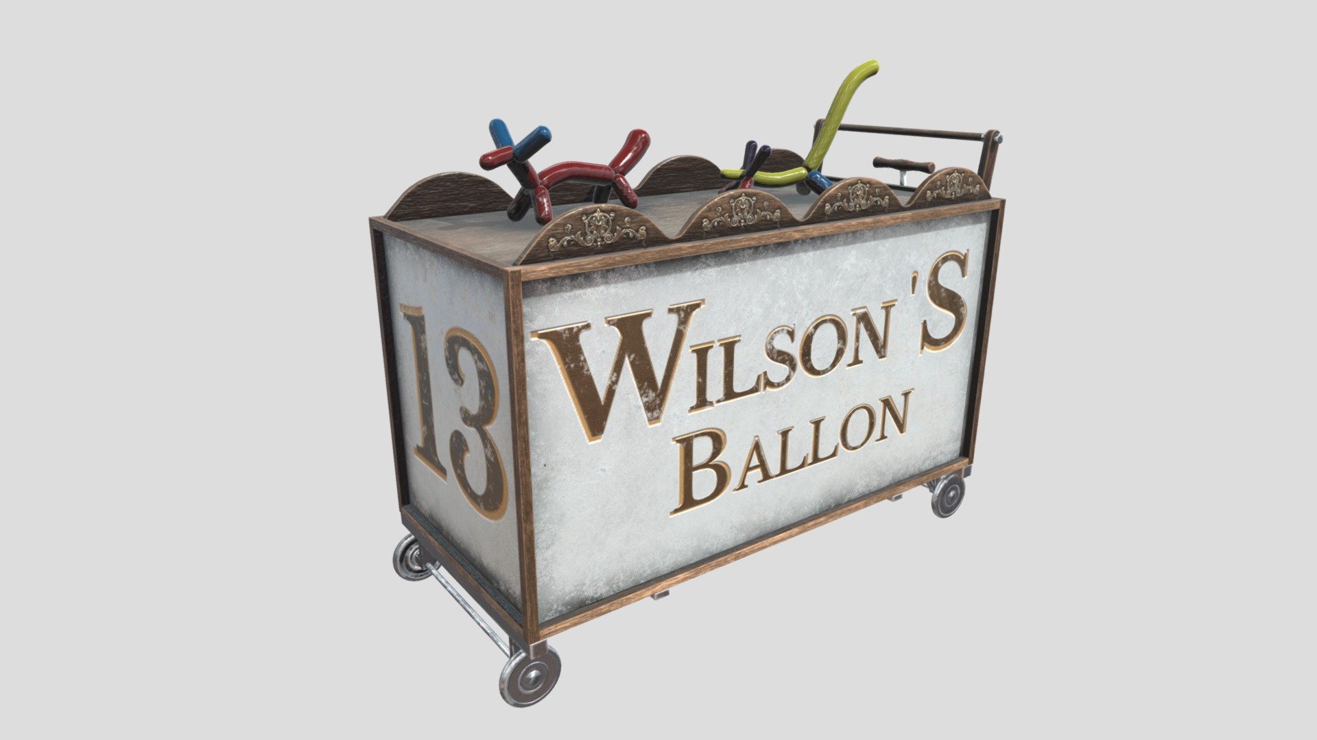 Balloon Stand Circus - Balloon Stand Circus - Buy Royalty Free 3D model by The.artist.3d (@theartist3d) 3d model