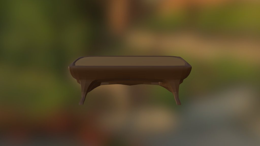 Cartoon bench. Include two Lod - Bench Cartoon - Download Free 3D model by piterq70 3d model
