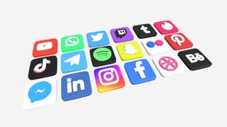 Social Network Icons icons, media, network, logos, social, socials