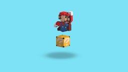 Voxel Mario retro, lego, voxel, pixel, magicavoxel, mario