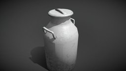 Grade Milk Can household, prop, retro, rusty, can, enviornment, tin, antique, milk, metal, old, kitchen, stainless, alluminium, kitchenware, canned, props-assets, props-game-ingamemodel, pbr-texturing, props-assets-prop, props-game-assets, milkcan, pbr-game-ready, game, pbr, lowpoly, container, environment, steel