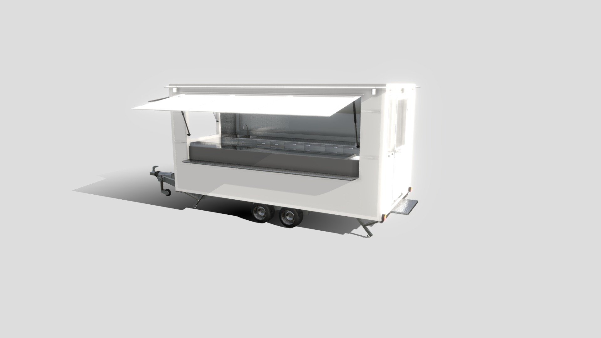 Hello every one! This is our Large food trailer in standard category. We are a construction company and we build food trailer such as this! We are based in Larisa, Greece. We construct our food trailers from the beginning and we deliver to our client! You can find more on our page and on our Youtube cahnnel! Enjoy! Page: https://www.kantines.com/en/ Youtube Channel: https://www.youtube.com/channel/UC9tjeUF84Me9ylLlnX4MHTw - Food trailer Large Category (4.5m x 2.25m) - 3D model by Kantines.com 3d model