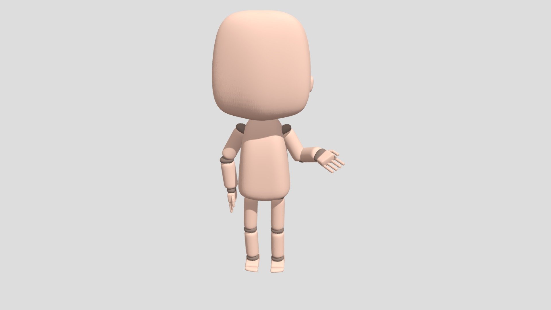 This Model Support Unreal Engine 4 Mannequin Skelekton - Chibi Mannequin - Download Free 3D model by anasrar 3d model