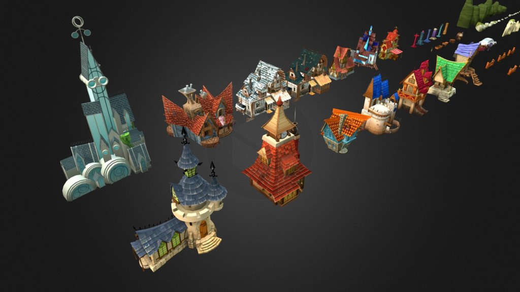 Start your fantasy game with this low poly and hand painted Fantasy Environments Collection Asset. 



It includes 40+ hand-painted models  and sets to make your project come alive.



The set contains the following models: 

- 2 Prebuilt Castle with environments 

- 14 buildings

-  Additional objects: Columns, rocks,cars, stones, fences, few types of trees, cars, barrel, mountains

- 80 prefabs

- 108 fbx meshes


This package is perfect for mobile games, all models are in FBX format and have hand painted textures, most 2048x2048 (easy to downsize).

Unity Asset Store  - Stylized Fantasy Collection - 3D model by LowlyPoly 3d model