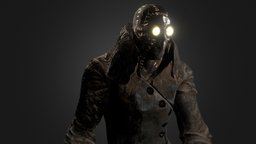 Mr. Bright-Eyes (2 Years Later resculpt) steampunk, humanoid, assassin, slasher, animatedcharacter, animated-rigged, bust, sci-fi, creature, monster, animated, horror