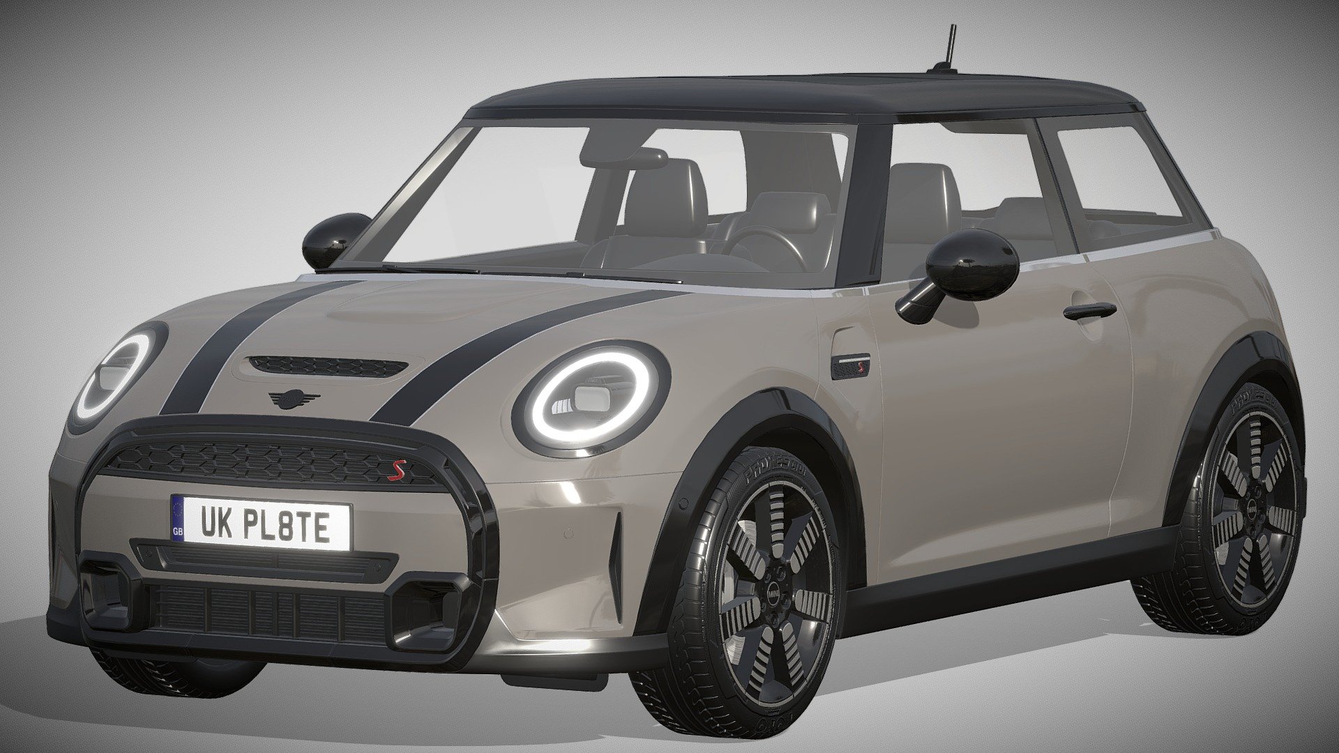 Mini Cooper S 3-door 2022

https://www.miniusa.com/model/hardtop.html

Clean geometry Light weight model, yet completely detailed for HI-Res renders. Use for movies, Advertisements or games

Corona render and materials

All textures include in *.rar files

Lighting setup is not included in the file! - Mini Cooper S 3-door 2022 - Buy Royalty Free 3D model by zifir3d 3d model