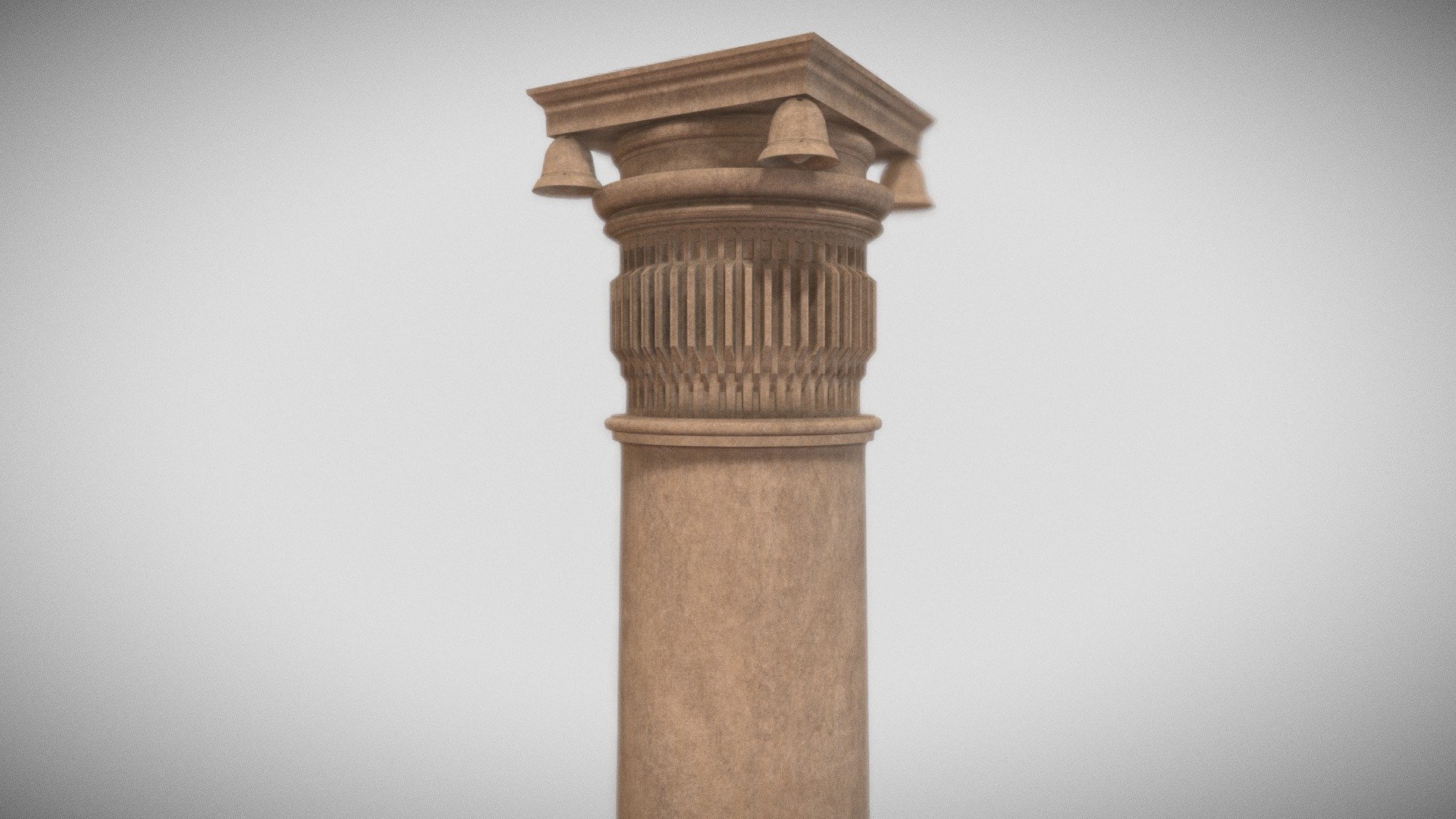 Indo-tuscan column designed by Edwin Lutyens for the Viceroy's House of New Delhi, today called Rashtrapati Bhavan (1912-1929). This design, in the vein of colonial architecture in New Delhi, combines elements from classicist grammar with other Hindu, Islamic and ancient Indian Buddhist elements 3d model