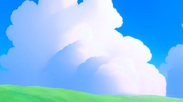6k Stylized Cloudy Skybox 004 scene, green, sky, grass, 360, clouds, level, sunny, map, panorama, leveldesign, casual, dreamy, 6k, wallpaper, skybox, cloudy, cubemap, cartoon, design, stylized, blue, anime, environment, noai, createdwithai