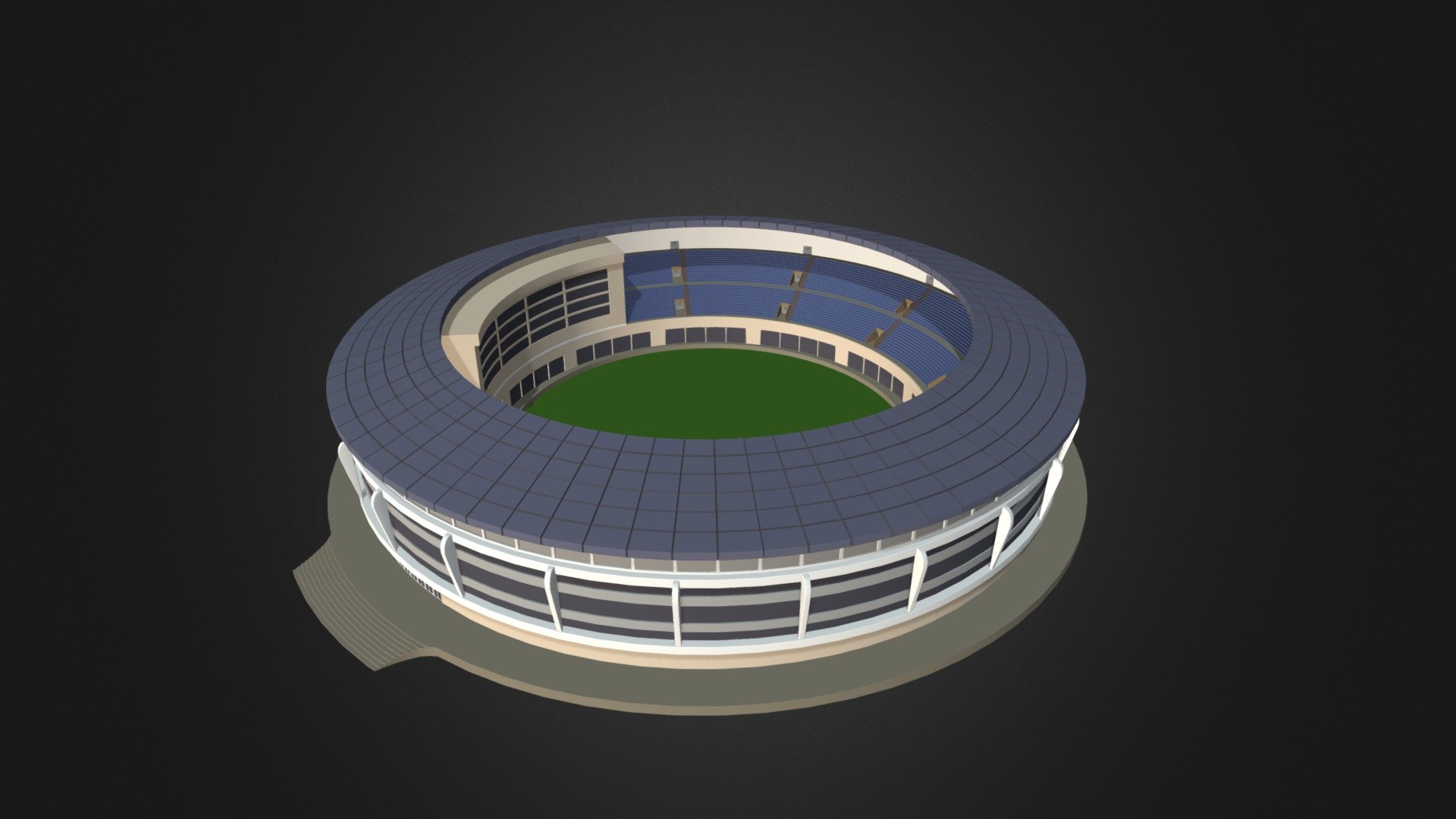 football stadium - football stadium - Download Free 3D model by Al-Deezel (@Al-dezel) 3d model