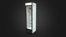 Tall single standing fridge freezer cooler, refrigerator, fridge, refridgerator, freezer, 3d, blender, cold-drinks, cool-drink