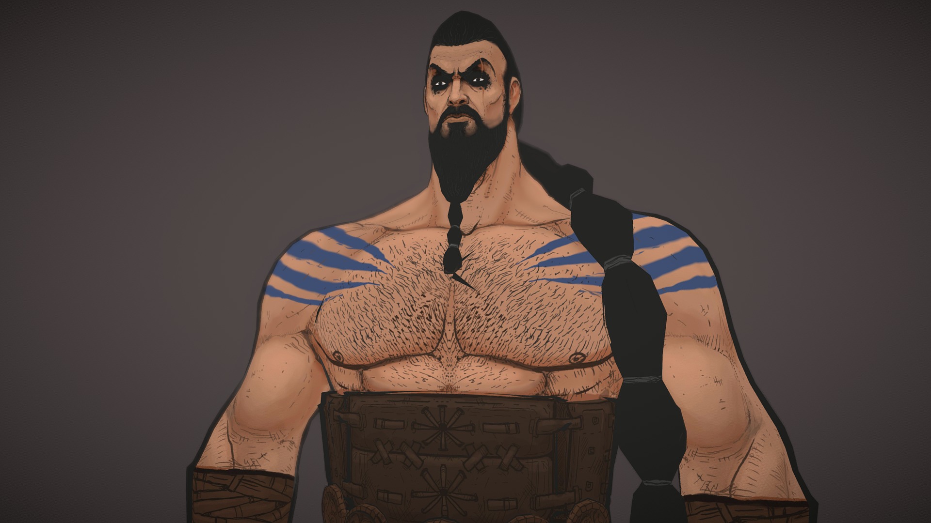 fun with comic style and game of thrones - Khal Drogo - Buy Royalty Free 3D model by graft 3d model