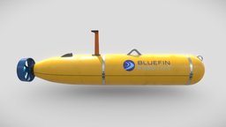 Bluefin21 underwater, robotics, general, auv, autonomous, substancepainter, substance, bluef