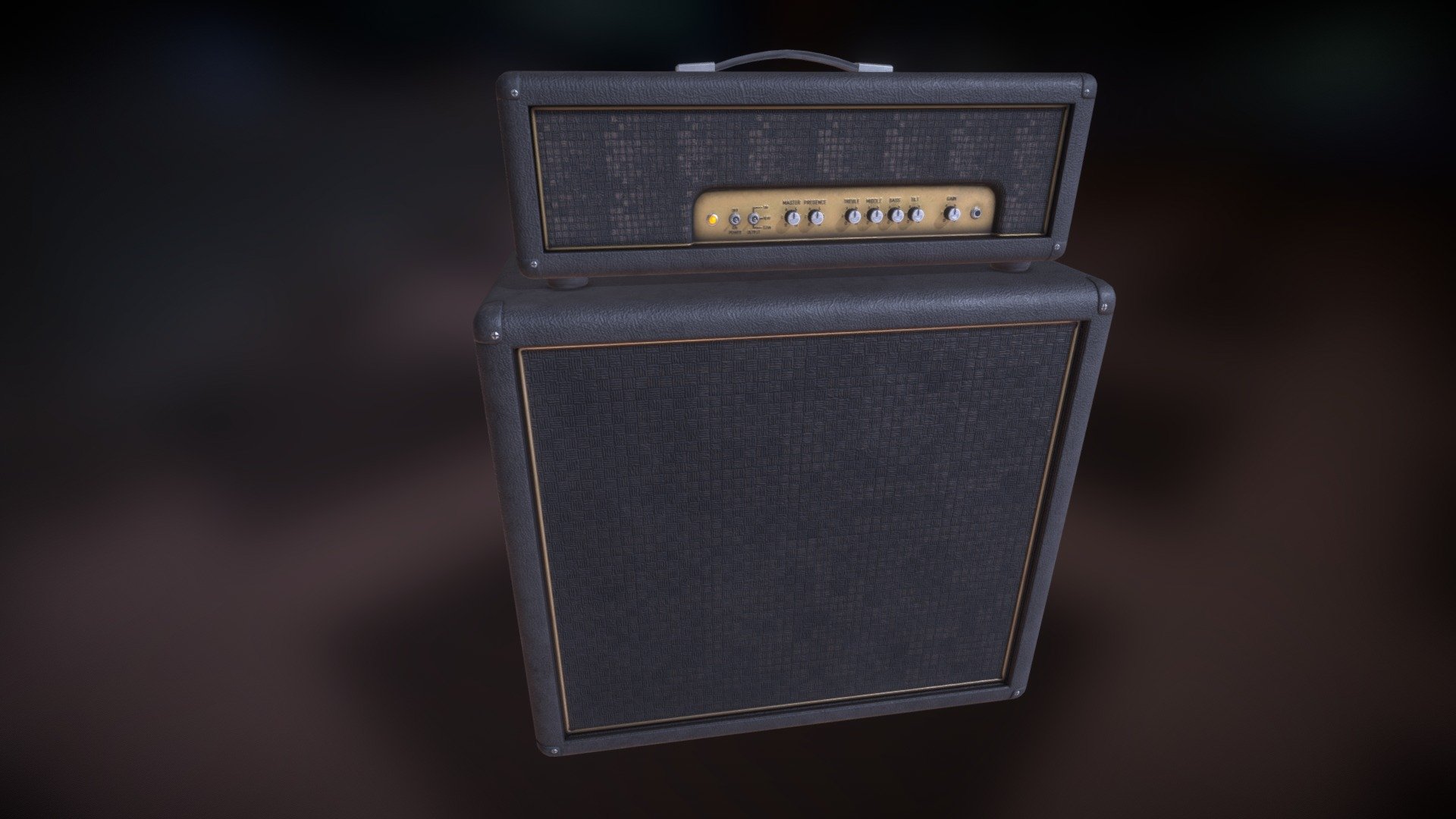 Low poly electric guitar amp and speaker - Guitar Amp and Speaker - 3D model by brandon (@skwhrl) 3d model