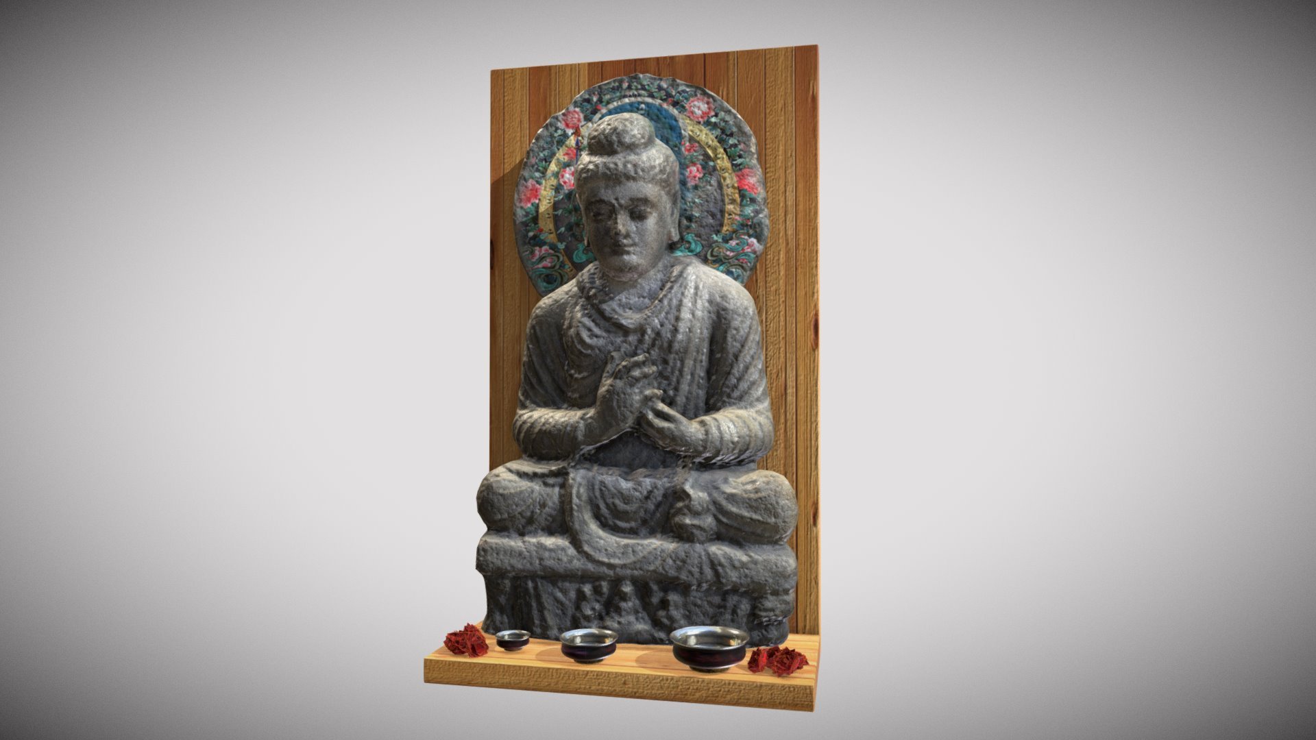 From a nice 3D Scan of The British Museum https://skfb.ly/6rsDP, here is the Optimized Composition - Buddha Mini Temple - Buy Royalty Free 3D model by Francesco Coldesina (@topfrank2013) 3d model