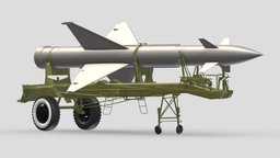S-25 Berkut ( SA-1 Guild ) missile, system, soviet, russian, s, strategic, union, sam, launcher, rocket, sa, weaponry, cold, 25, berkut, anti-aircraft, munitions, guided, surface-to-air, 3d, military, 1, war, sa-1, s-25