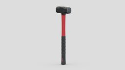 Sledge Hammer kit, saw, tape, hammer, set, screw, complete, tools, generic, new, big, collection, wrench, vr, ar, pliers, realistic, tool, old, machine, screwdriver, toolbox, stanley, vise, gardening, dewalt, asset, game, 3d, low, poly, axe, hand