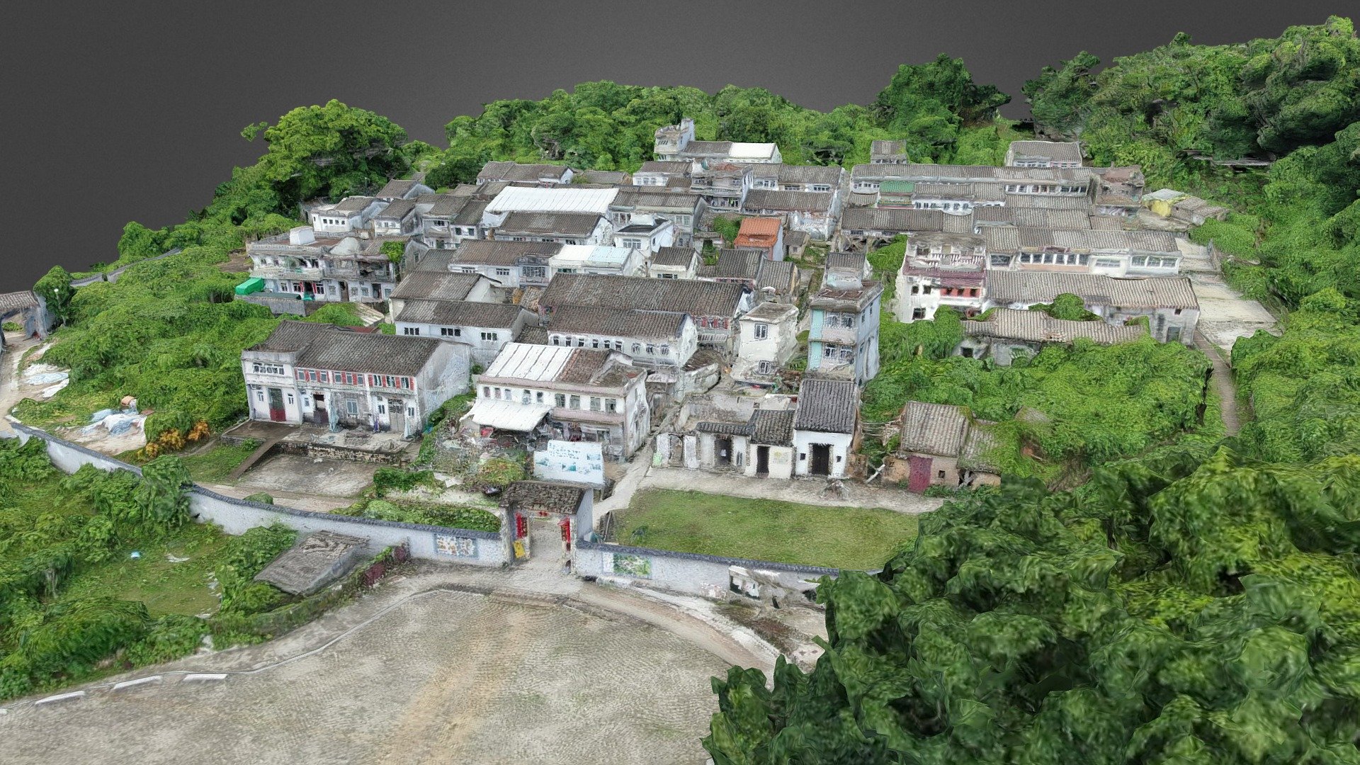 The History of Lai Chi Wo dated back to 400 years ago before the Hakka people settled there.[6] It was once a prosperous Hakka walled-village in the North-Eastern part of New Territories. There were around 500-600 residents in the most prosperous period 3d model