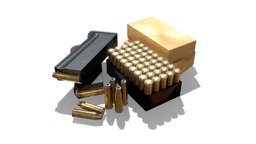 44 Magnum Ammo Pack lod, eagle, desert, unreal, cryengine, pack, ready, ammo, stock, 44, props, android, ios, magnum, urp, unity, asset, game, 3d, pbr, low, poly, model, mobile, hdrp