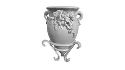 Vase with pedestal plant, plants, stand, garden, vase, pedestal, rose, trophy, forniture, vases, pedistal, home, noai, outoutdoor