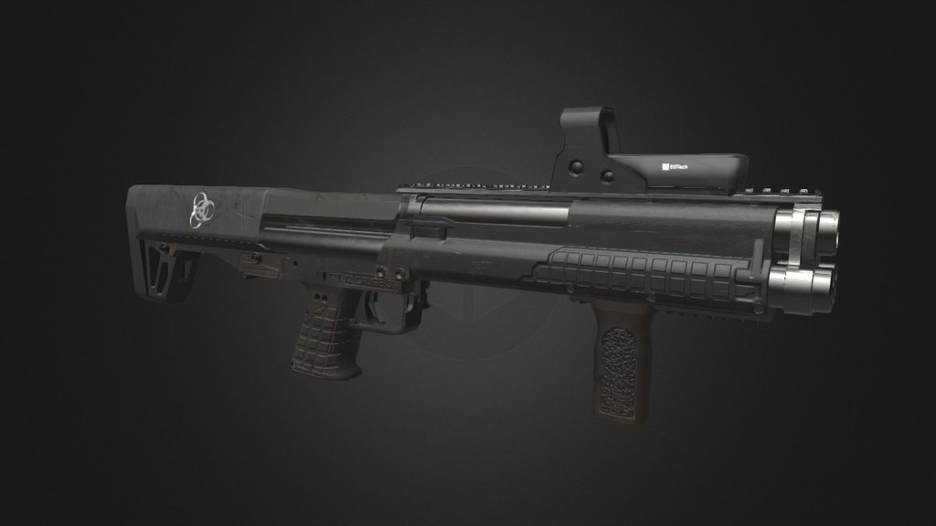 This is a low poly model of a KSG 12 Gauge Shotgun. All the textures are made by PBR standards 3d model