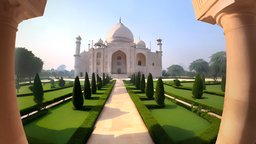 Taj Mahal Unveiled: Panorama Journey