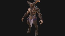 (2016) Satyr satyr, lowpolymodel, low-poly, lowpoly, gameart, creature, monster, gamecharacter