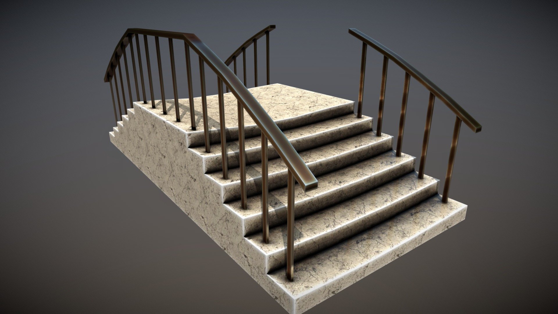 Game ready model - Ornament Stairs - Buy Royalty Free 3D model by Dexsoft Games (@dexsoft-games) 3d model