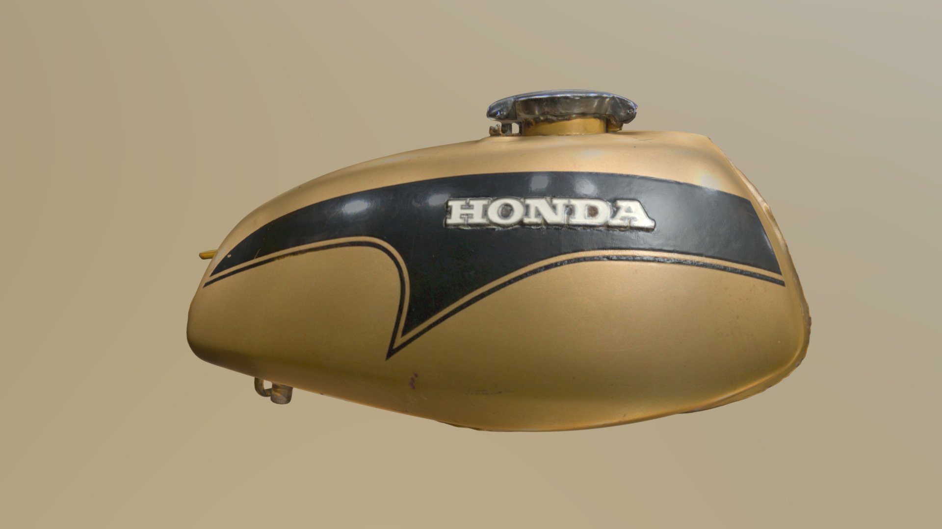 3D scan of the fuel tank from a 1971 Honda CL350 Scrambler. Done with the Artec Eva in HD mode and Artec Studio 15. Mesh simplified from 31 million triangles to 2 million before texturing. To see the complete motorcycle scan, visit: https://skfb.ly/6VTC7

For more information on the scanner, please visit: https://gomeasure3d.com/artec/eva/

To learn more about Artec’s new HD mode, please visit: https://gomeasure3d.com/artec/hd-mode/ - Motorcycle Fuel Tank - Artec Eva 3D Scan - Download Free 3D model by GoMeasure3D 3d model