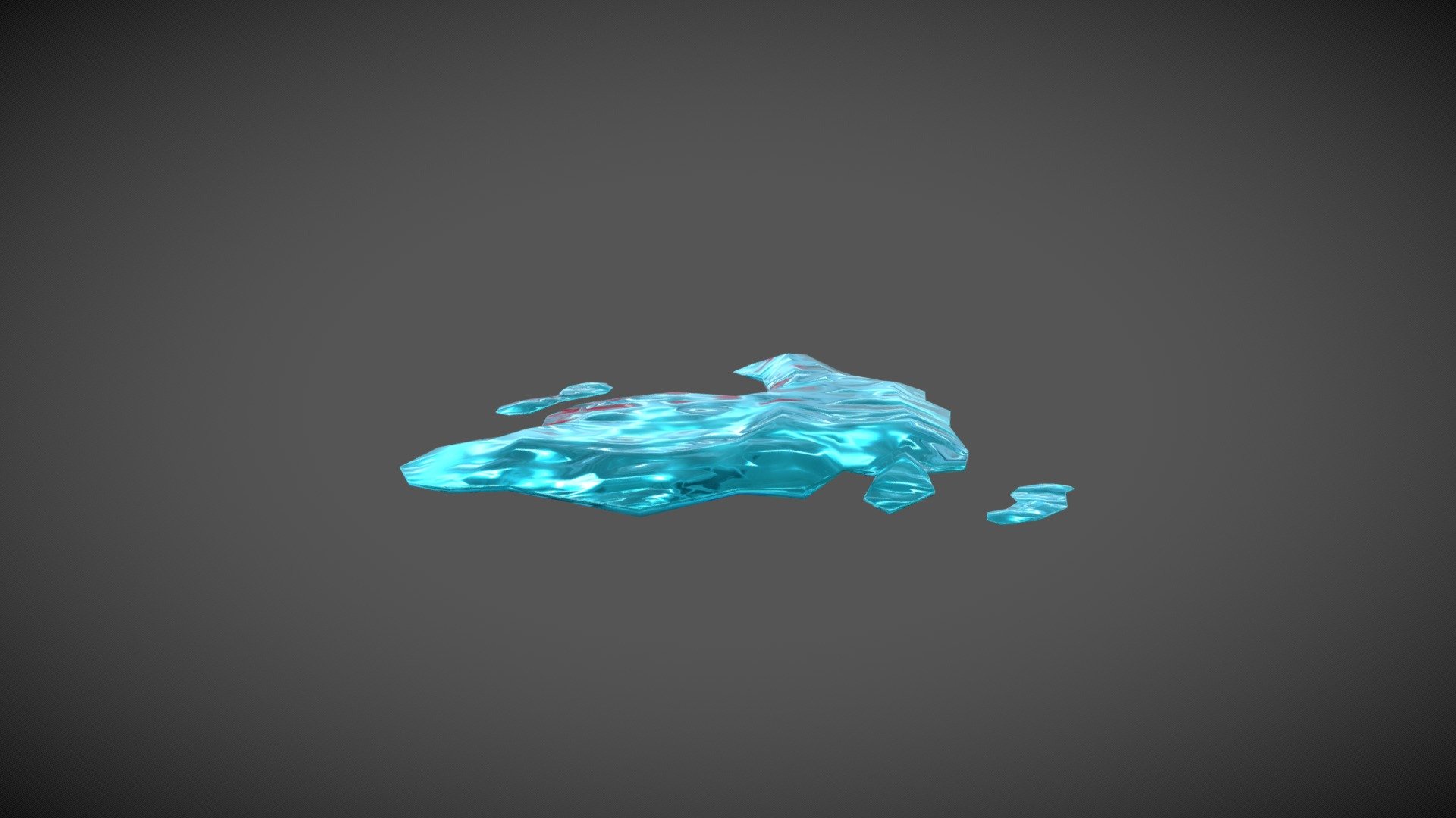 Water puddle pick up for a janitor cleaning game project. All assets for this were kept with a low poly appearance to match the overall style 3d model